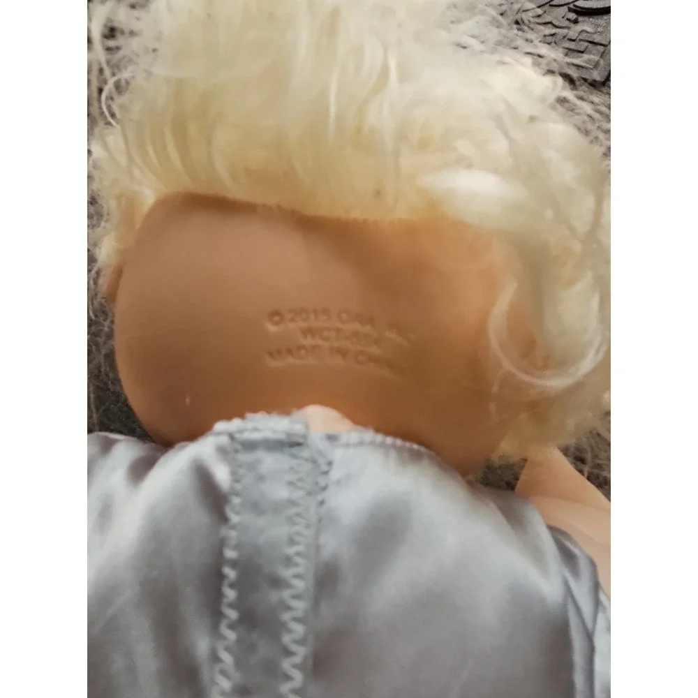 Cabbage Patch Kids Doll Long Blonde Curly Hair Blue Eyes OOA 2015 CPK